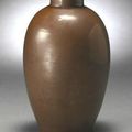 A rare small persimmon-glazed 'Yaozhou' vase, Northern Song Dynasty (960-1179)