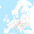 Carte du réseau européen de trains de nuit actuel 01.2018