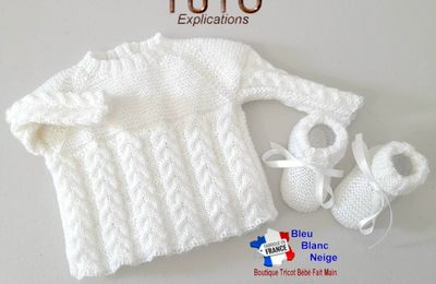 PATRON tricot bb FACILE et PREMA modele layette bébé et patron a tricoter Explications tuto brassière, bonnet, chaussons et Reborn
