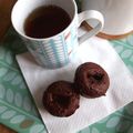 Muffins au chocolat et coeur caramel