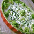 Enroulés de poulet et tarte au chou romanesco