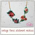 Vintage floral statement necklace pour une semaine, un DIY (50)