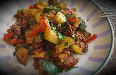 SAUTÉ DE COURGETTES AU BOEUF HACHÉ