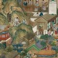 Peinture en largeur, encre et polychromie sur papier,  Chine, XIXe siècle