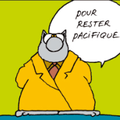 le chat de Geluck -rester pacifique-