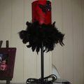 Lampe papillons et plumes