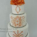 Wedding Cake peint à main levée ...