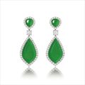 Exceptional Jadeite and Diamond Earrings