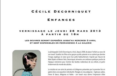 Les Infirmières Galerie : Exposition "Enfances" par la photographe Cécile Decorniquet