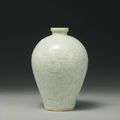 A rare carved 'Qingbai' 'daylily' vase (meiping), Southern Song Dynasty (1127-1279)