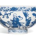 A blue and white, 'Shoulao' bowl, Mark and period of Wanli (1573-1619)