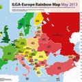 Découvrez l'édition 2013 de l'ILGA-Europe Rainbow Map