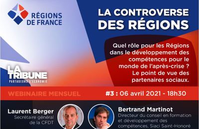 Qu'est-ce qu'une vraie région? Il est urgent d'ouvrir le débat! Un webinaire proposé par l'association des Régions de France.