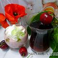 Mousse crème cerises /confit de génépi