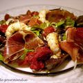 Salade au jambon cru et langoustines