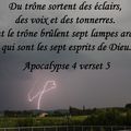 Apocalypse 4 verset 5