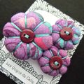 ♥ ALENA ♥ Broche textile bohème fleurs potirons - Les Yoyos de Calie