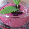 Verrine de mousse de betteraves rouges