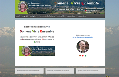 MUNICIPALES 2014 - Domène Vivre Ensemble, le site internet