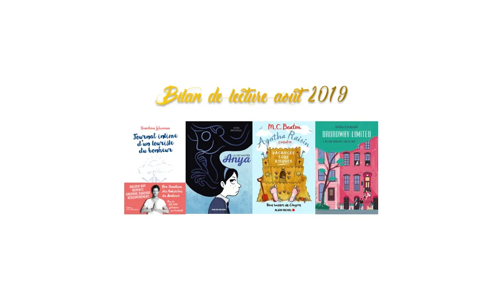 Bilan de lecture Août 2019 + blog en pause (voyage à Bali !)