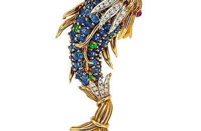 Extraordinary Schlumberger for Tiffany & Co. Dolphin brooch at Heritage Auctions New York