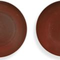 A pair of copper-red glazed dishes, marks and period of Yongzheng (1723-1735)