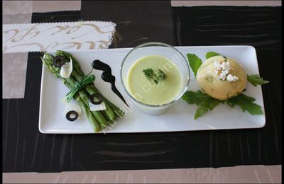 Trilogie d'asperge verte