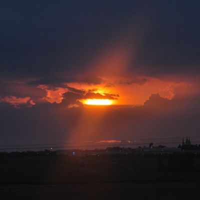 Coucher de soleil en normandie