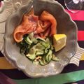 Tagliatelles de courgettes au saumon fumé