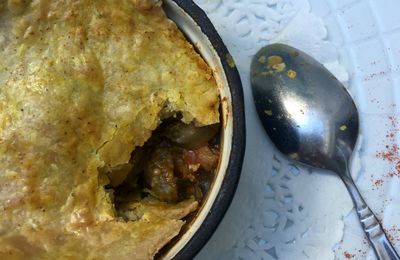 English pie aux aubergines et poivrons