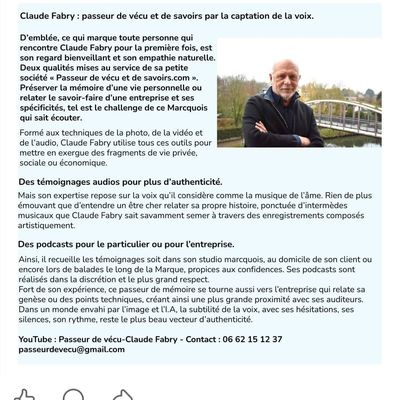 Une publication dans le Facebook de ma ville
