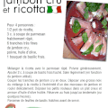 Antipasti de jambon cru à la ricotta