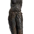 A carved wood figure of Fudo Myo-O, Japan, Heian period, 12th century