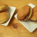 Whoopies, ganache chocolat blanc-citron vert et chocolat lait-mangue