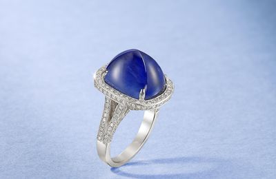 A Fine Sapphire and Diamond Ring