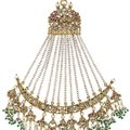 A jewelled head ornament (jhumar) with seed-pearls, India, Lucknow, 19th-20th century