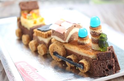 Le gâteau d'anniversaire petit-train (gâteau école facile sans cuisson)