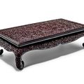 A Rare black and cinnabar tixi lacquer rectangular low table, kang, Ming dynasty, 16th-17th century