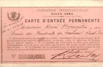 Carte Exposant - Foire de Lille 1902