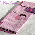 Un petit air rétro ... une touche d'élégance féminine ... une pochette à barrettes en version rose !!