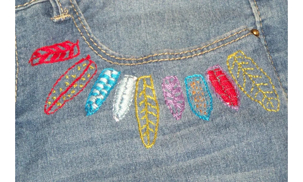 Broderies sur mon jean 