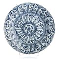 Large blue and white plate, 17th-18th century, Kangxi period