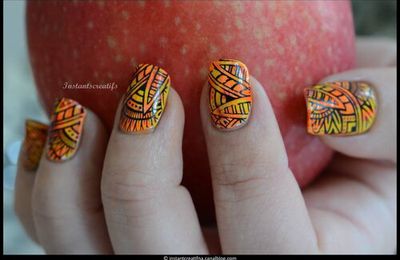 Tutoriel : nail art avec du film alimentaire