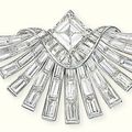 An art deco diamond brooch