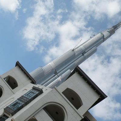 au pied de Burj Dubai