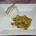 Moules aux curry et riz