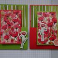 Atelier Carte Pop'Up Coquelicots et Carte Double arrondi