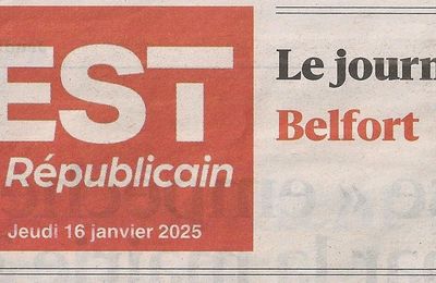 53e Bourse toutes collections à Belfort, un 2e article de L’Est Républicain annonçant la manifestation du 19 janvier 2025