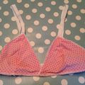 Soutien-gorge triangle Eloïse en jersey minis pois roses & mauves