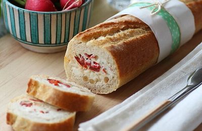 Baguette farcie au roquefort